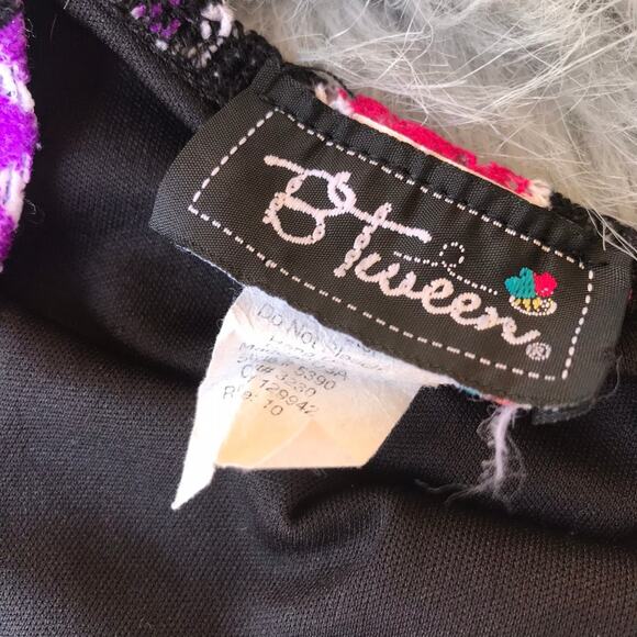b'tween Girls Dress Size 10‎ Purple Teal Black Chevron Tank White Pink Tiered - Picture 6 of 9